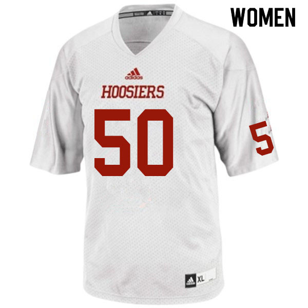 Women #50 Sio Nofoagatoto'a Indiana Hoosiers College Football Jerseys Sale-White